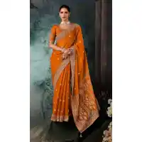 Mustard Georgette Embroidery Designer Saree – 214543