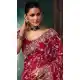 Dark Pink Georgette Embroidered Saree – 214544