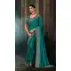 Teal Blue Georgette Embroidery Designer Saree – 214545