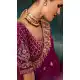 Purple Georgette Designer Embroidered Saree – 214552