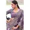 Buy Purple Pure Tissue Embroidery Saree Plus Size Online – 214767