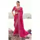 Rani Pink Satin Silk Designer Saree with Embroidery – 214769