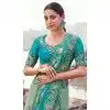 Shop Sky Blue Shaded Pure Tissue Saree Plus Size Online – 214770