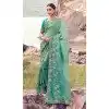 Shop Sky Blue Shaded Pure Tissue Saree Plus Size Online – 214770