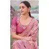 Buy Onion Pink Pure Tissue Saree Plus Size Online – 214775
