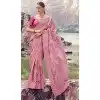 Buy Onion Pink Pure Tissue Saree Plus Size Online – 214775