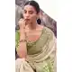 Green Shaded Pure Tissue Embroidery Designer Saree – 214776