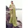 Shop Green Shaded Pure Tissue Saree Plus Size Online – 214776