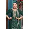 Shop Green Embroidered Viscose Jacquard Pakistani Suit Plus Size – 214859