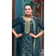 Teal Blue Viscose Jacquard Embroidery Pakistani Suit – 214861