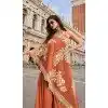 Buy Rust Crepe Beads Embroidery Palazzo Suit Plus Size – 214928