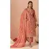 Buy Peach Silk Zari Pakistani Suit In Plus Size – 214970
