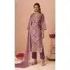 Shop Lavender Silk Zari Pakistani Suit In Plus Size – 214971