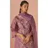 Shop Lavender Silk Zari Pakistani Suit In Plus Size – 214971