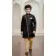 Boys Black Indo Western in Jute Silk – 215027