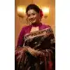 Buy Black Soft Banarasi Silk Plus Size Saree for Women 215107