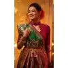 Shop Green Soft Banarasi Silk Plus Size Saree for Women 215110