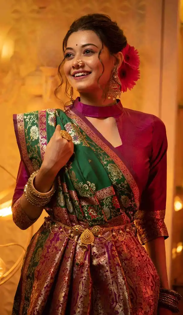 Green Banarasi Silk Weaving Work Traditional Saree – 215110