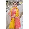 Buy Mustard Bandhani Soft Silk Plus Size Saree Online – 215126