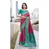 Buy Pink Bandhani Soft Silk Plus Size Saree Online – 215130