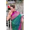 Shop Rama Green Bandhani Soft Silk Plus Size Saree – 215131