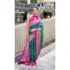 Shop Rama Green Bandhani Soft Silk Plus Size Saree – 215131