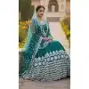 Buy Teal Blue Butterfly Net Plus Size Lehenga Choli Online – 215234