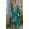 Teal Blue Chinon Zari Embroidered Pakistani Suit – 215266