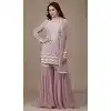 Pink Georgette Plus Size Sharara Suit Online – 215406