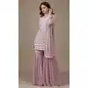Pink Georgette Plus Size Sharara Suit Online – 215406