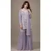 Buy Purple Plus Size Georgette Sharara Suit – 215407