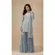 Grey Georgette Zari Work Sharara Suit – 215409