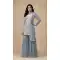 Grey Georgette Zari Work Sharara Suit – 215409