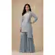 Grey Georgette Zari Work Sharara Suit – 215409