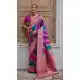 Pink Jacquard Banarasi Silk Saree – 215430