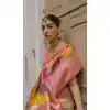 Shop Light Pink Banarasi Silk Jacquard Saree Plus Size – 215432