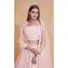 Shop Pink Georgette Zari Party Wear Lehenga Choli Plus Size - 215453