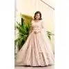 Shop Peach Faux Georgette Sequin Lehenga Choli Plus Size - 215455