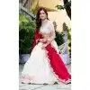 Buy Off White Vichitra Embroidery Lehenga Choli Plus Size - 215510