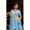 Shop Multi Sequin Faux Georgette Lehenga Choli Plus Size - 215513