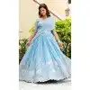 Shop Multi Sequin Faux Georgette Lehenga Choli Plus Size - 215513