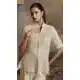 Cream Georgette Zari Embroidery Palazzo Suit - 215534