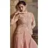 Buy Pink Net Zari Embroidery Palazzo Suit Plus Size - 215536