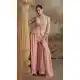 Pink Net Zari Embroidery Palazzo Suit - 215536