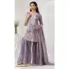 Buy Purple Gold Crush Sharara Suit Plus Size – 215725