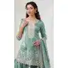 Shop Sky Gold Crush Sharara Suit Plus Size – 215726