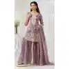 Buy Lavender Gold Crush Sharara Suit Plus Size – 215727