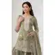 Green Embroidered Sharara Suit in Gold Crush – 215728