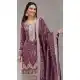 Women Mauve Gold Crush Palazzo Suit 215729