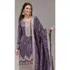 Purple Gold Crush Palazzo Suit Plus Size Online - 215731